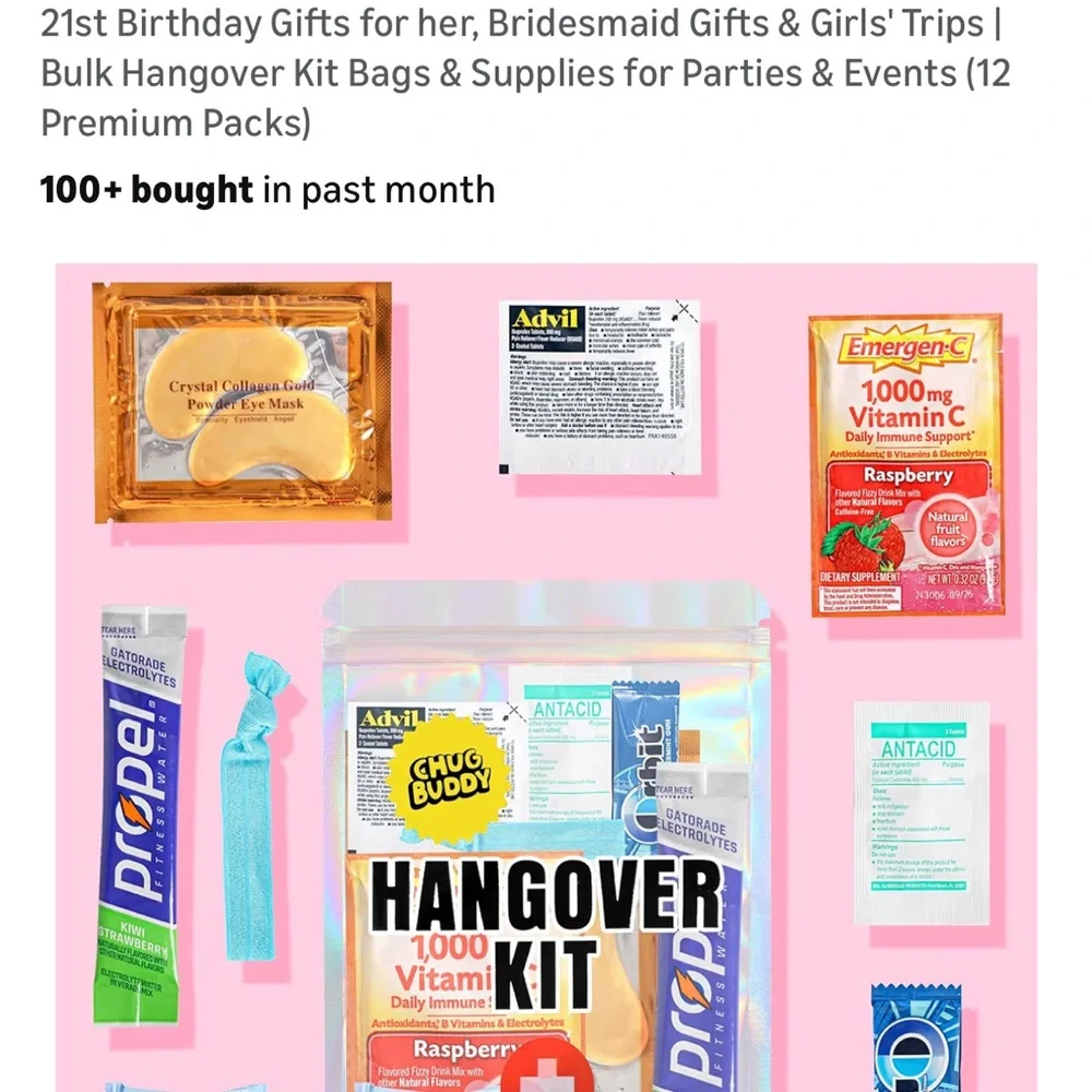 Hangover Recovery Kit - set of 12